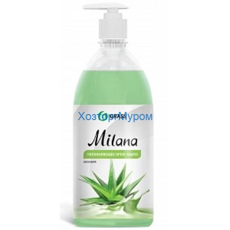 Жидкое крем-мыло Milana алоэ вера с дозатором 1,0 л., Grass 126601