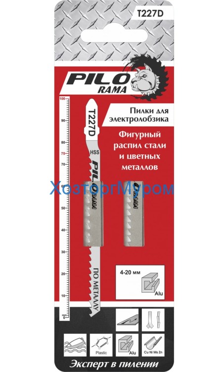 Пилка для эл.лобзика 75/100 мм, Т227D, HSS, по металлу, Pilorama 542270