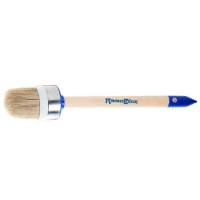 Кисть круглая № 12 (45мм) Remocolor, "ПРОФИ" деревянная ручка, пластиковые обойма и бандаж