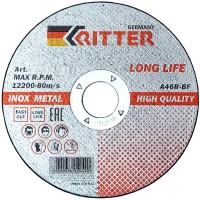 Диск 125х1,2х22 мм, (круг) отрезной по металлу, Ritter PS50125122