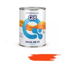 Краска эмаль ПФ-115 0,9кг., оранжевая FORMULA Q8