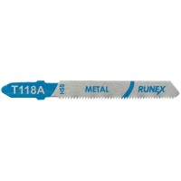 Пилка для эл.лобзика 50/75 мм, Т118А, HSS, по металлу Runex 555001