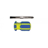 Отвертка 2в1, 6.0х32 мм, FIT переставная CrV,сине-желт.ручка 56212