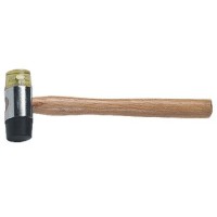 Молоток-киянка 35 мм, резина/пластик, деревянная ручка, Спарта