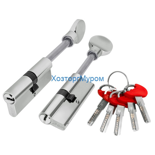 Цилиндровый механизм Fuaro (D-PRO507/80) D-PRO5007Tang80(45+10+25) CP хром 5Key со штоком