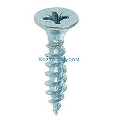 Саморез 3,5х16 (шуруп универсальный) дерево, белый цинк
