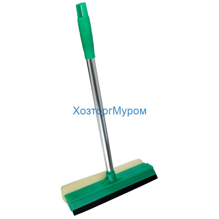 Окномойка со стальной ручкой 25см, зеленая, арт.KFC002, VETTA