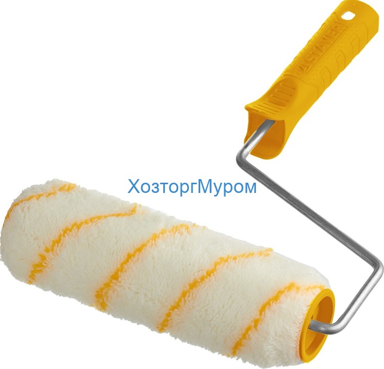Валик 180*40мм "GIRPAINT" с ручкой, ворс 12мм, бюгель 6мм, STAYER 0315-18