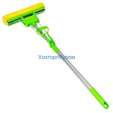 Швабра 110см, ПВА стальная телескоп. ручка, один ряд роликов, Vetta Z316PF