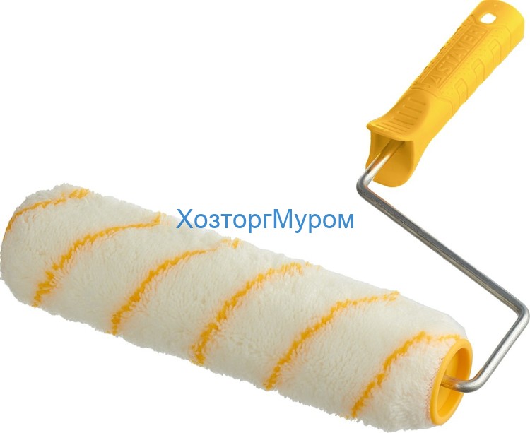 Валик 240*40мм "GIRPAINT" с ручкой, ворс 12мм, бюгель 6мм, STAYER 0315-24