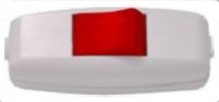 Выключатель для бра (белый/красная) на провод, Lezard 715-1101-611