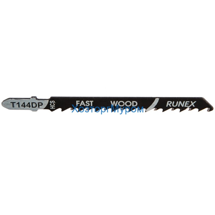 Пилка для эл.лобзика 75/100 мм, T144DP по дереву, Runex 555121