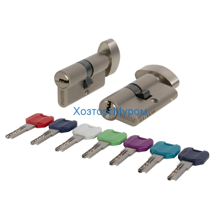 Цилиндровый механизм Punto MaxPro7002Knob65mm(25+10+30) SN никель 7key с вертушкой