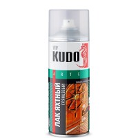 Лак яхтный глянцевый аэрозоль KU-9003 Kudo, 520мл.