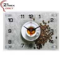 Часы настенные "Кофе" 25х35см, пластик, стекло, 2535-1017