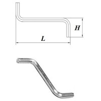 Ключ 4мм, имбусовый Z-образный (шестигранный) хромированый