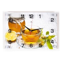 Часы настенные "Медовый чай" 25х35см, пластик, стекло, 2535-037