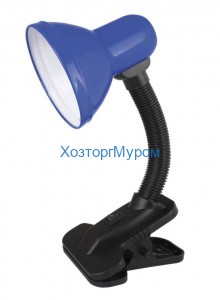 Светильник на прищепке пластик, металл Е27, 220В, 40Вт синий. Ultraflash UF-320P C06