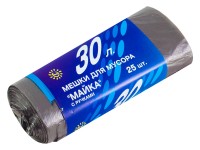 Мешки для мусора с ручками "майка", 30л 25шт