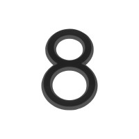 Цифра дверная Fuaro "8" самоклеящаяся ABS (50х37) BL черный