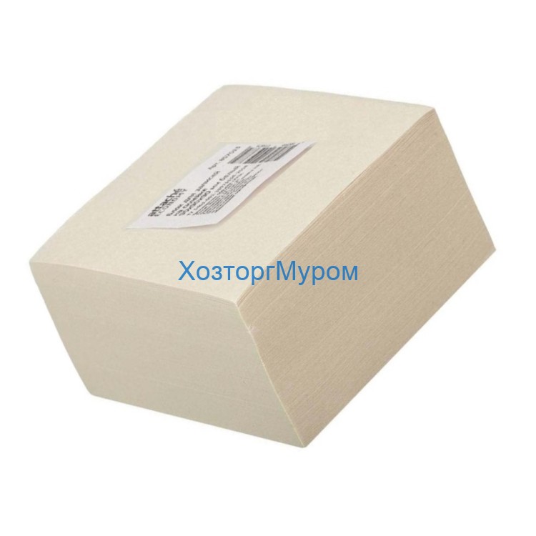 Блок для записей ЭКОНОМ на склейке 9х9х5 белый Attache 857012