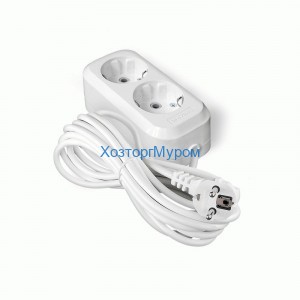 Удлинитель 2х5м., евро 3500Вт, 13A провод ПВС 3х1,0кв.мм, UNIVersal E-302 1974