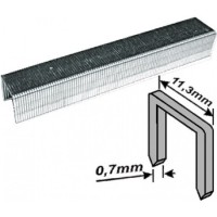 Скобы тип 53, 11,3х0,75х08 мм, прямоуг. 1000 шт., для степлера, Miles N3-08-D