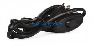 Выключатель для бра со шнуром 1,7м черный,Smartbuy SBE-06-P05-b