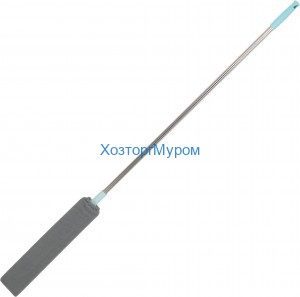 Швабра для пола 9*46см, для труднодоступных мест, узкая, насадка микрофибра, Рыжий Кот 310461