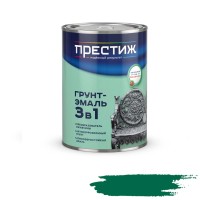 Грунт-эмаль 3в1 по ржавчине зеленая 0,9кг Престиж