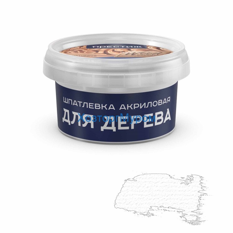 Шпатлевка 0,3кг для дерева белая Престиж