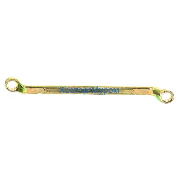 Ключ 10х13 мм, гнуто-накидной, желтый цинк, Сибртех 14618