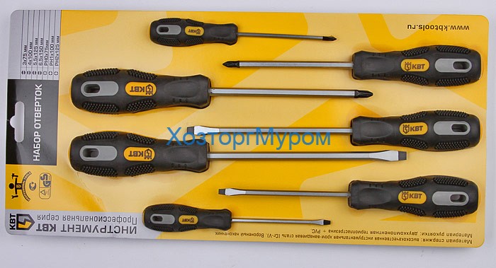 Набор отверток CrV 7пр., КВТ