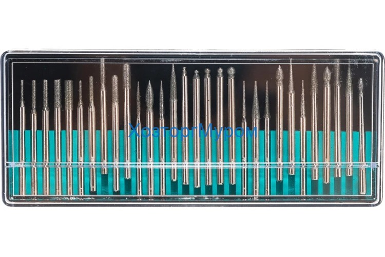 Шарошки 30шт. с алмазным напылением инструментальная сталь FIT 36486