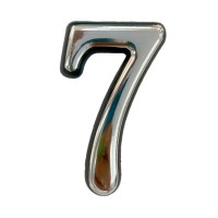 Цифра дверная ML "7" самоклеящаяся ABS h50мм CP хром