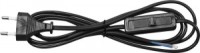 Выключатель для бра со шнуром 1.9м черный, Feron KF-HK-1 23050
