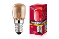 Лампа накаливания 25W Е14 /холодильника, шв.машин/ Camelion 25/P/CL/E14