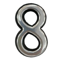 Цифра дверная ML "8" самоклеящаяся ABS h50мм CP хром