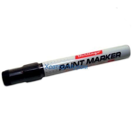 Маркер-краска черный 2мм, нитро-основа, Berlingo BMk-02101