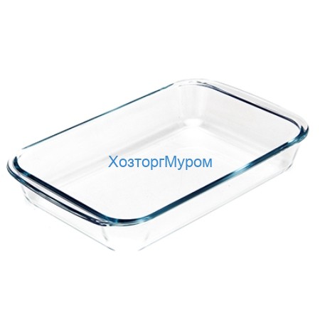 Форма 29х17,5х5см, 1,5л для запекания жаропрочная, с ручками, стекло, SATOSHI