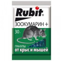 Зерновая приманка для крыс и мышей, аромат ореха, Зоокумарин+, Rubit А-5031