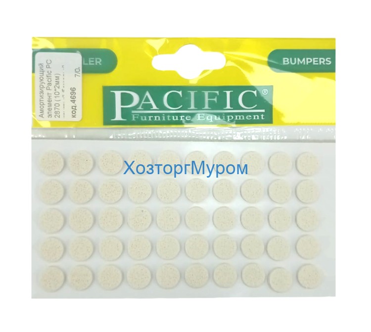 Амортизирующий элемент 10*2мм овальный, бежевый BE, 50шт. Pacific PC 2870