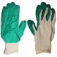 Перчатки х/б, ПВХ ладони обливные, 1-но покрытие (зеленые)