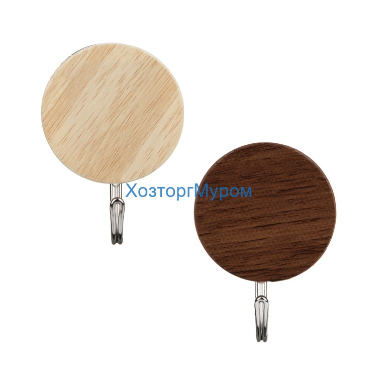 Крючок самоклеящийся, металл, PS, 2 цвета, 2шт, VETTA 390