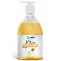 Жидкое крем-мыло Milana молоко и мед с дозатором 0,5 л., Grass 126100