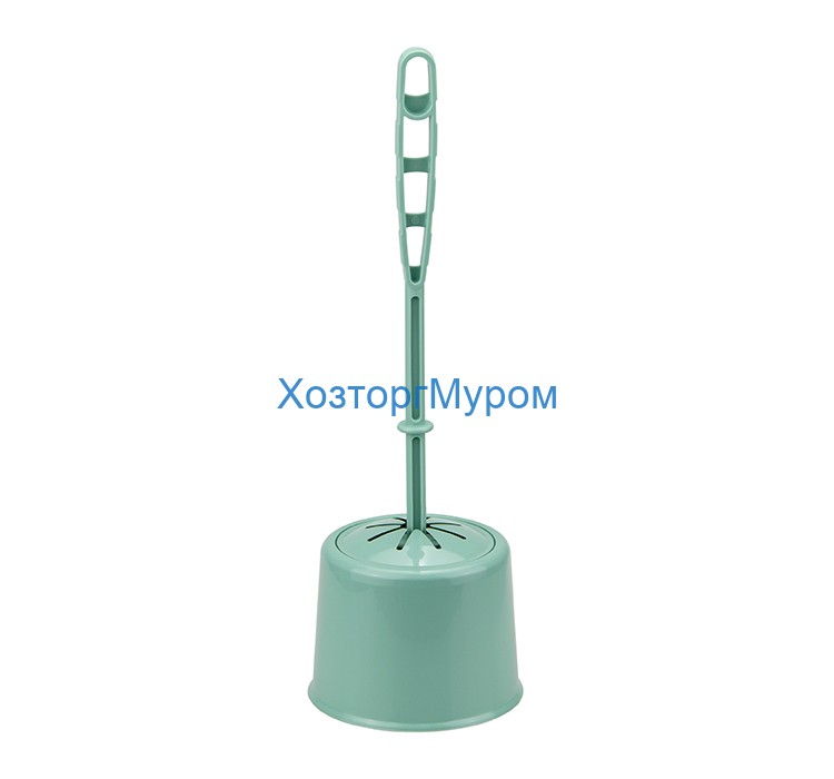 Ерш напольный (Комплект для туалета) фисташковый Классик с крышкой, Идея М5015