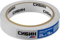 Скотч малярный (Лента малярная) 30 мм х 19 м, Сибин 12111-19