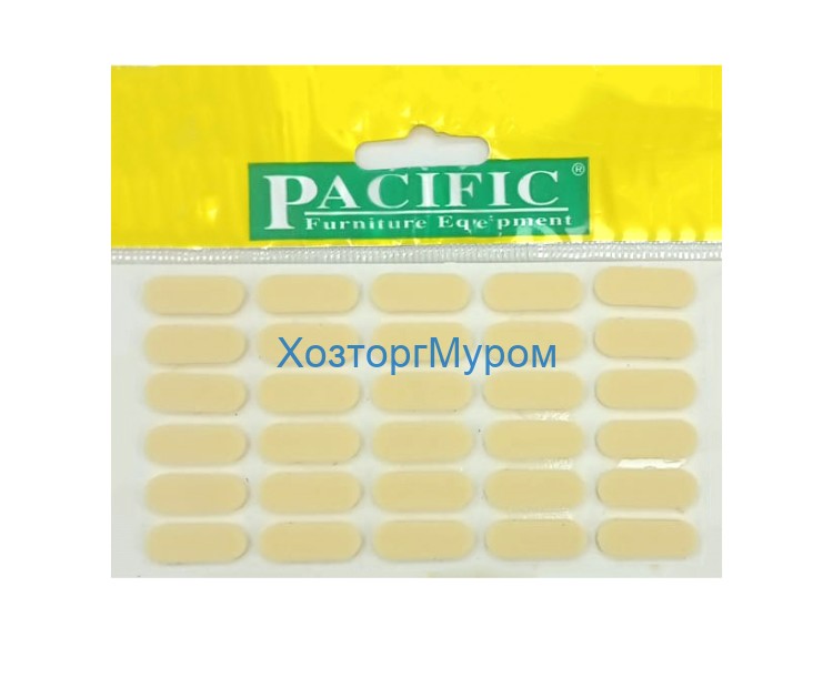 Амортизирующий элемент 22*8*2мм овальный, бежевый BE, 30шт. Pacific PC 2871