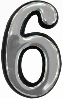 Цифра (номер) №6, (100*62), пластик хром