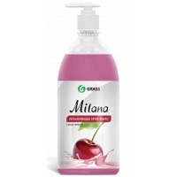 Жидкое крем-мыло Milana спелая черешня с дозатором 1,0 л., Grass 126401
